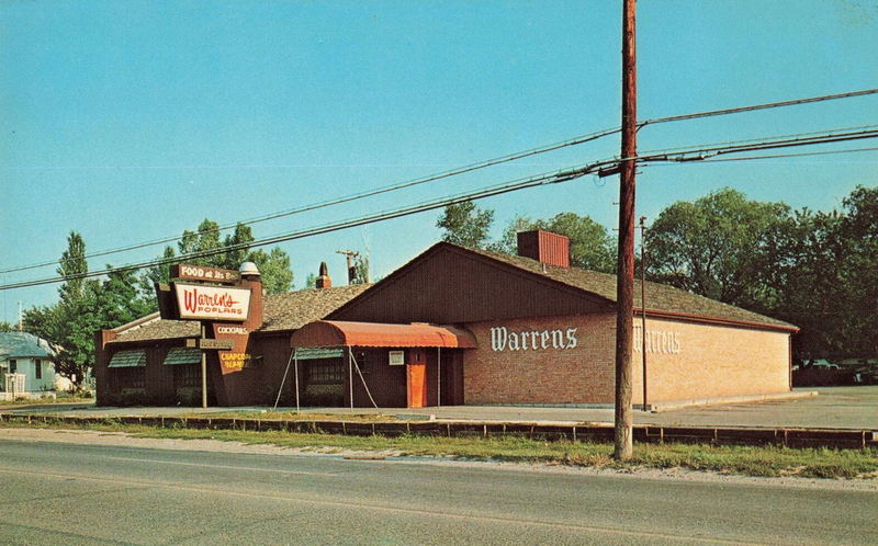 Warrens Poplars (Grapevine Restaurant) - Old Postcard (newer photo)